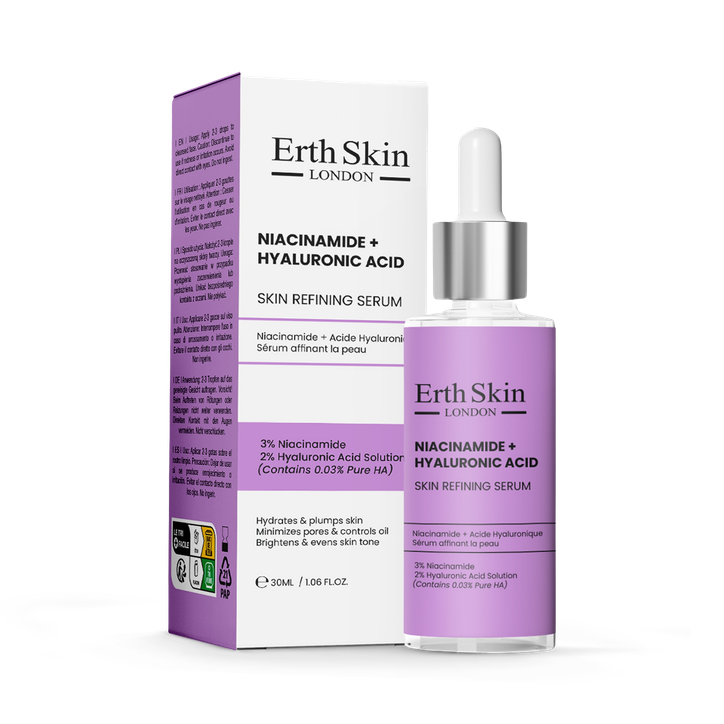 Erth Skin London NIACINAMIDE + HYALURONIC ACID SKIN REFINING SERUM 30ml