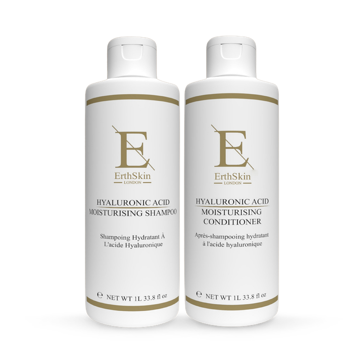 Erth Skin London  Hyaluronic Acid Moisturising Shampoo 1L + Hyaluronic Acid Moisturising Conditioner 1L