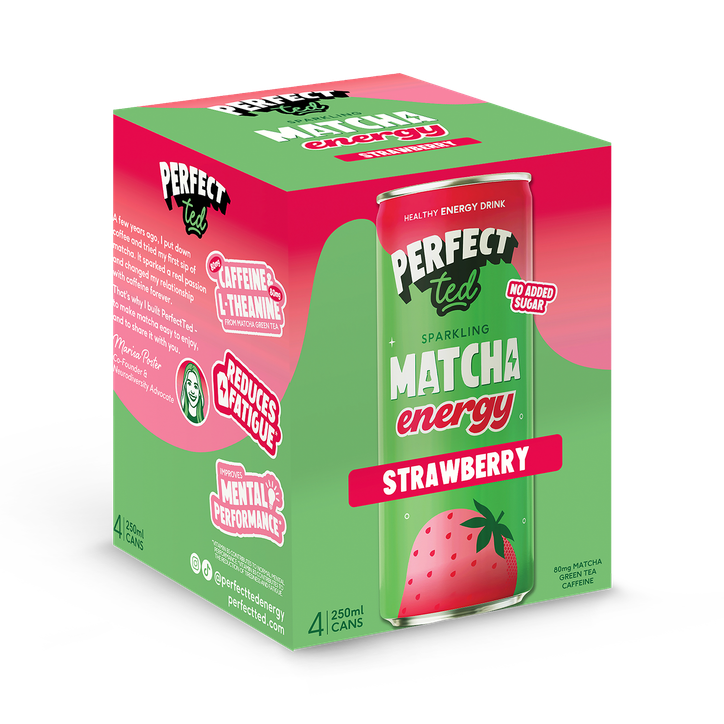 Perfectted Green Matcha Energy Strawberry 4 X 250 Ml