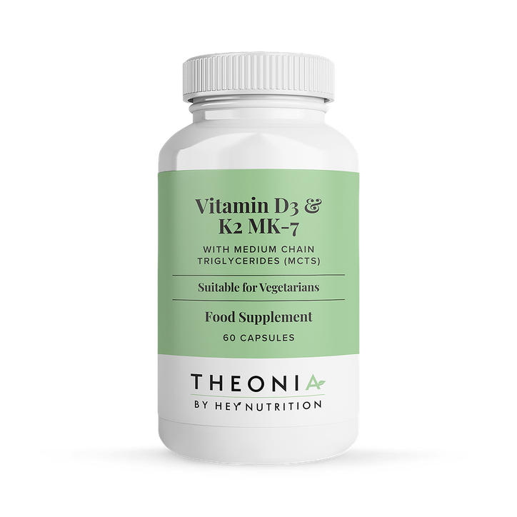 Theonia Vitamin D3 & K2 MK-7 with Medium Chain Triglycerides (MCTs) 60 Capsules