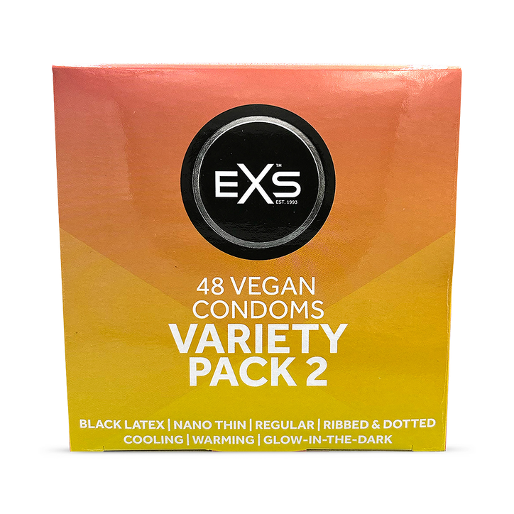 EXS Variety Condom Pack 2 Latex Vegan 48 Pack