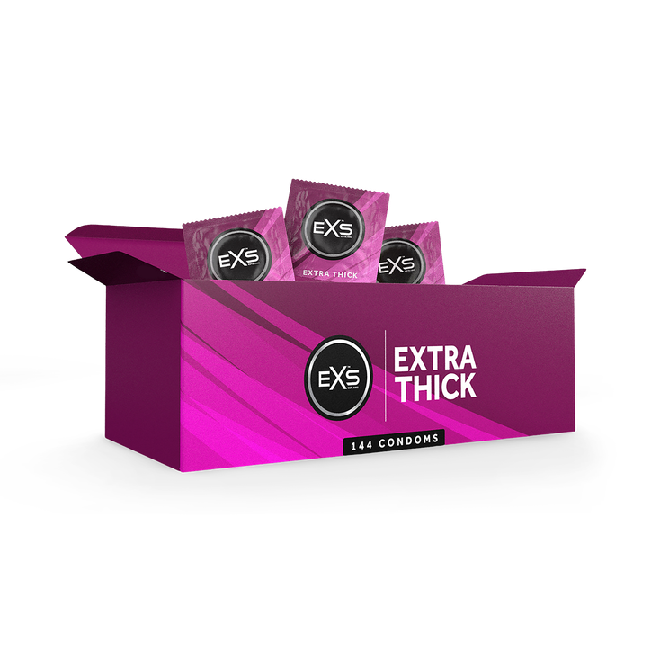 EXS Extra Thick Condoms Vegan Extra Protection 144 Pack