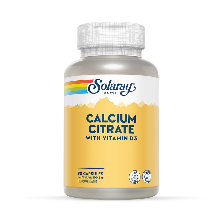 Solaray Calcium Citrate with Vitamin D 90 Capsules
