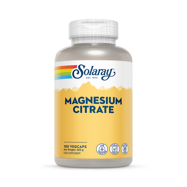 Solaray Magnesium Citrate 400mg Elemental Magnesium per Serving Capsules - 180 softgels