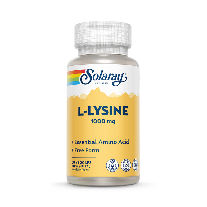 Solaray L-Lysine 1000mg Capsules - 60 softgels