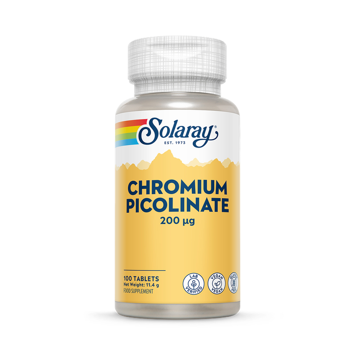 Solaray Chromium Picolinate 200mcg 100 Capsules