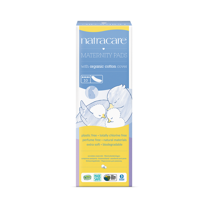 Natracare Maternity Pads for Postpartum Bleeding | 10 Pads | Pack of 1