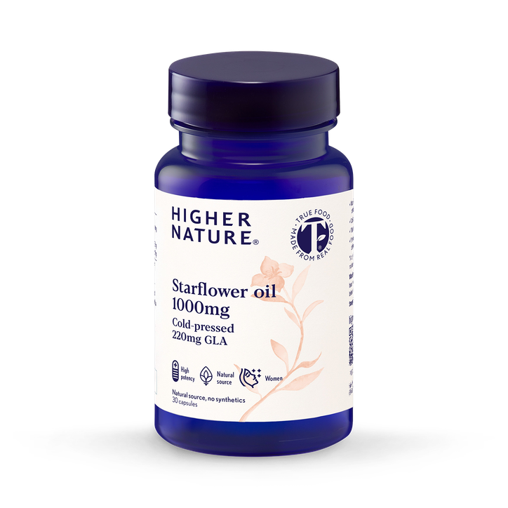 Higher Nature True Food® Starflower Oil - 1000mg With 220mg GLA - 30 Capsules