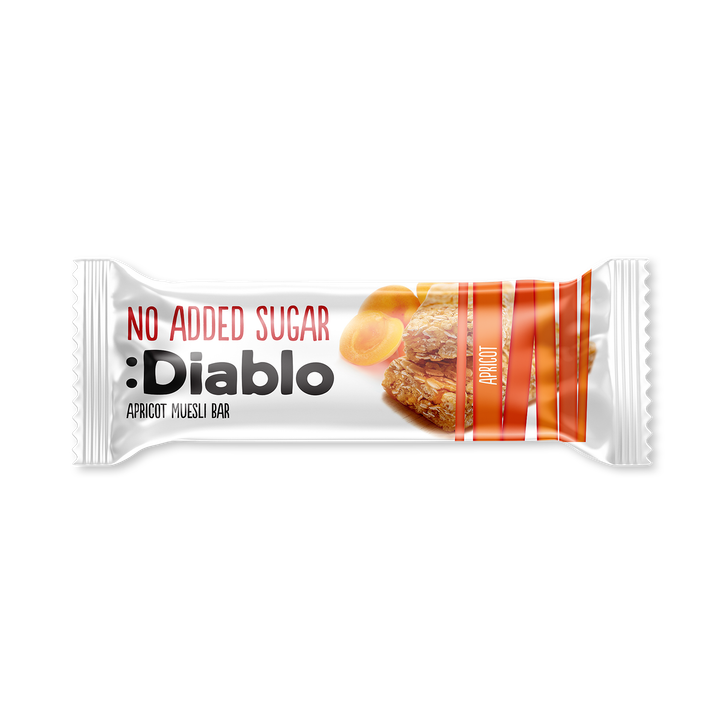 Diablo No Added Sugar Muesli Bar Apricot 30g