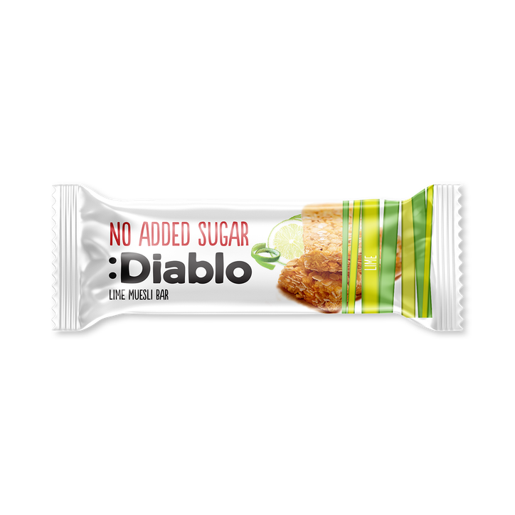 Diablo No Added Sugar Muesli Bar Lime 30g