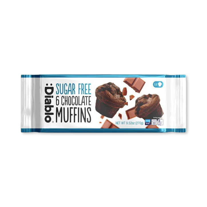 Diablo Sugar Free Chocolate Muffins 6 x 45g
