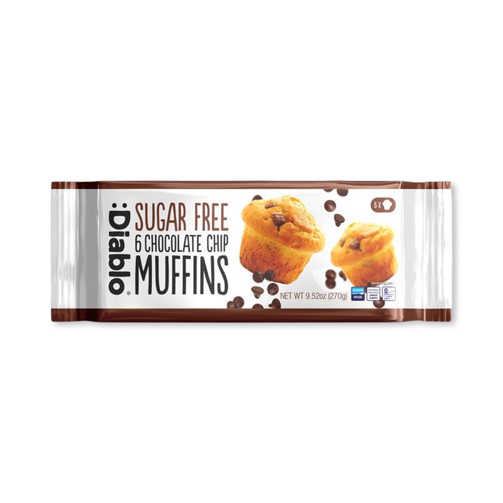 Diablo Sugar Free Chocolate Chip Muffins 6 x 45g