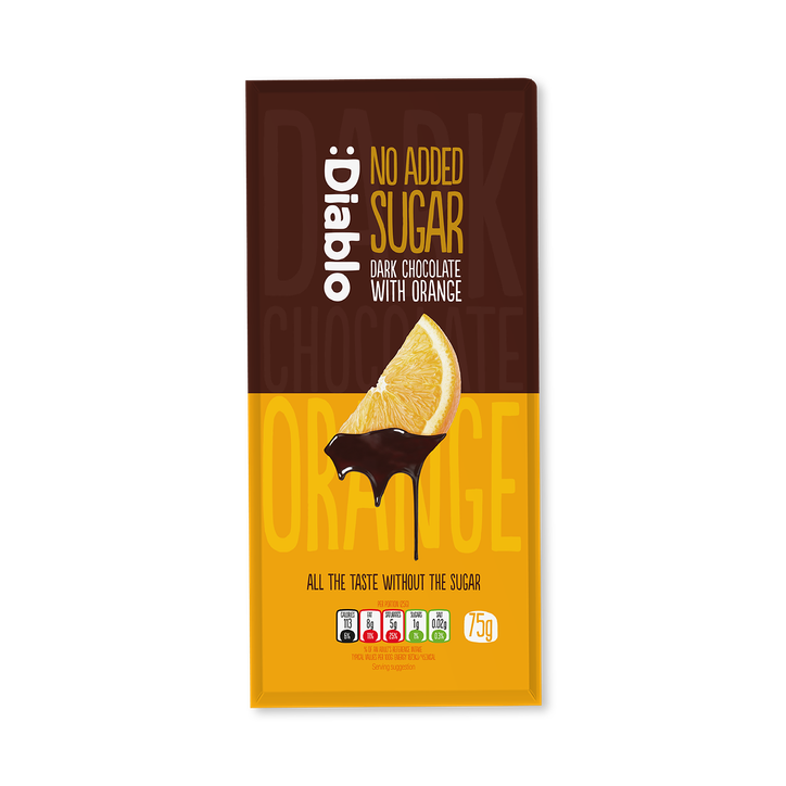 Diablo No Added Sugar Dark Chocolate Bar Orange 75g