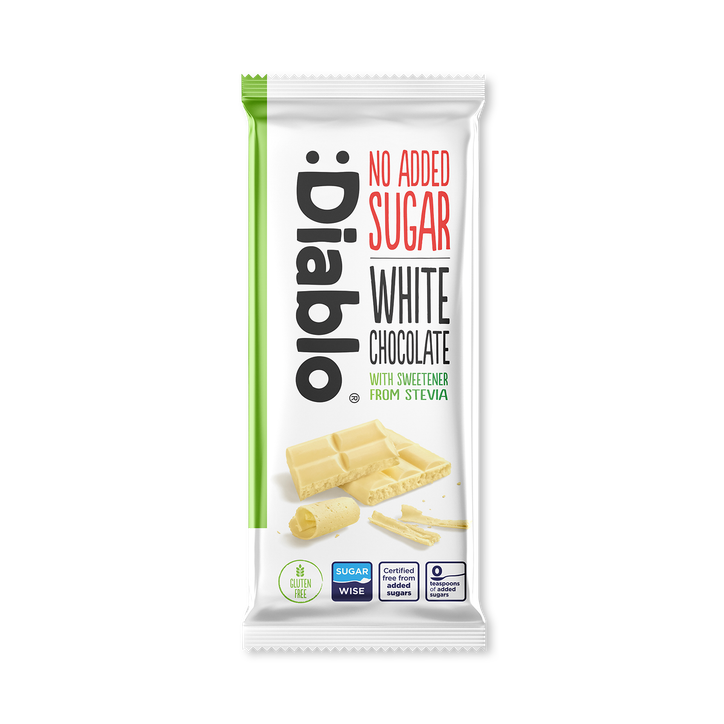 Diablo No Added Sugar White Chocolate Bar 75g