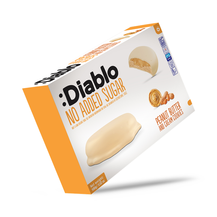 Diablo No Added Sugar Peanut Butter and Cream Cookies 100g