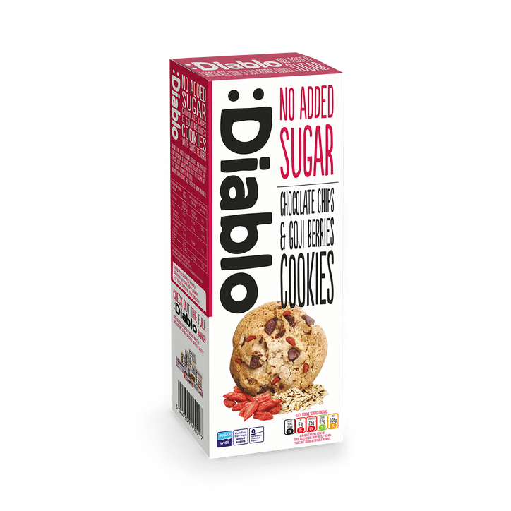 Diablo No Added Sugar Chocolate Chip and Goji Berry Cookies 135g