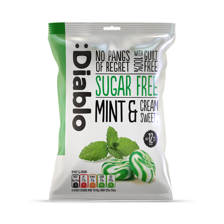 Diablo Sugar Free Mint and Cream Sweets 75g