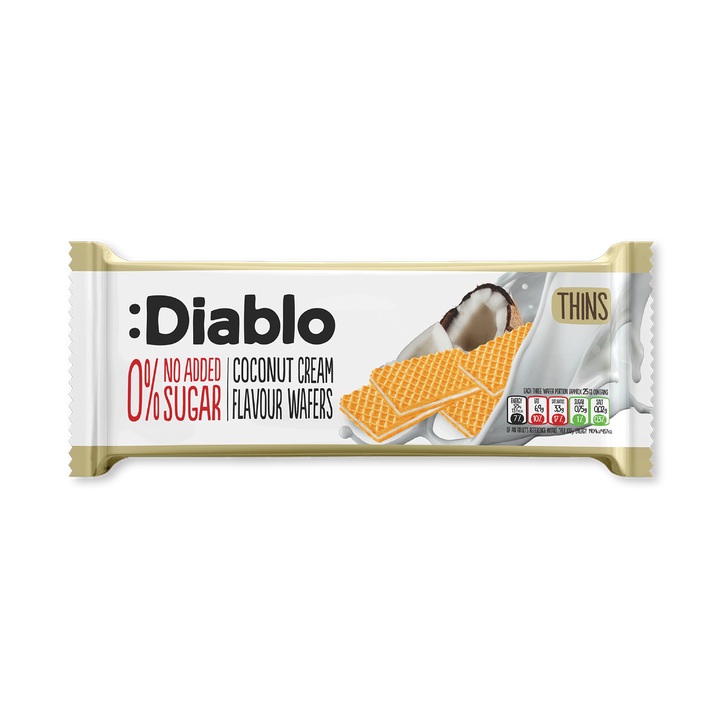 Diablo No Added Sugar Wafer Thins Coconut Cream Flavour 150g