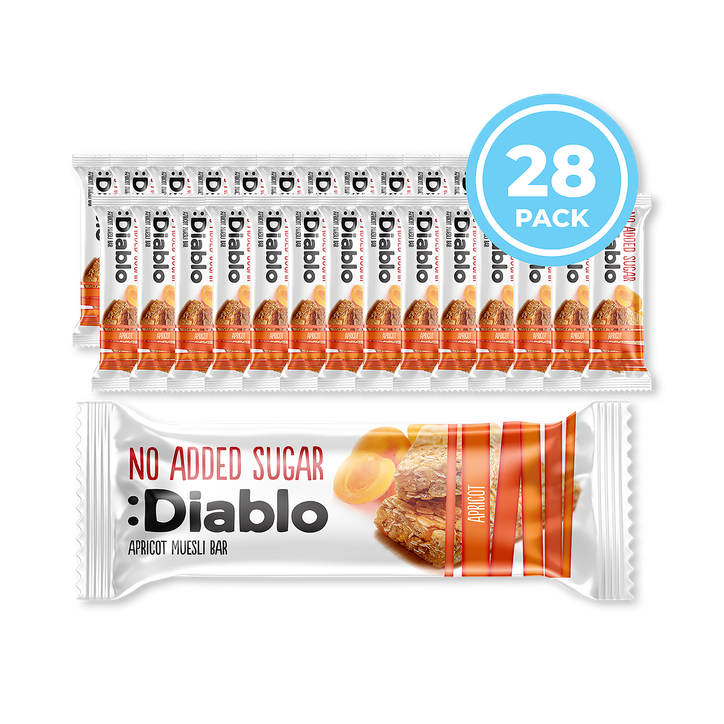 Diablo No Added Sugar Muesli Bar Apricot 30g Pack of 28