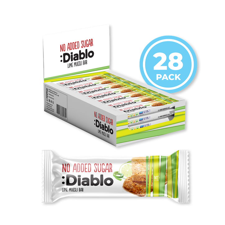 Diablo No Added Sugar Muesli Bar Lime 30g Pack of 28