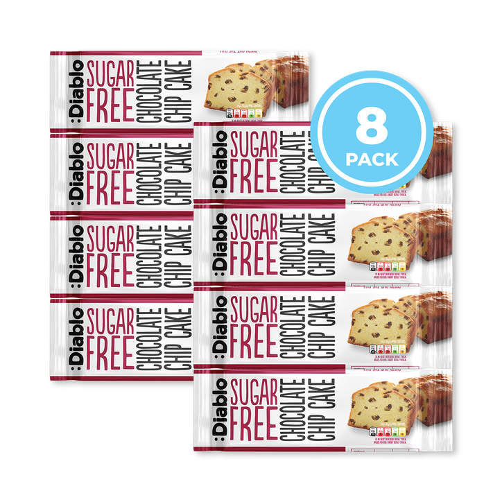 Diablo Sugar Free Chocolate Chip Cake 200g Pack of 8