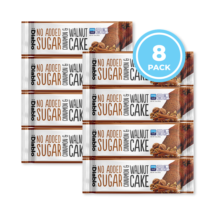 Diablo No Added Sugar Cinnamon and Walnut Cake 200g Pack of 8