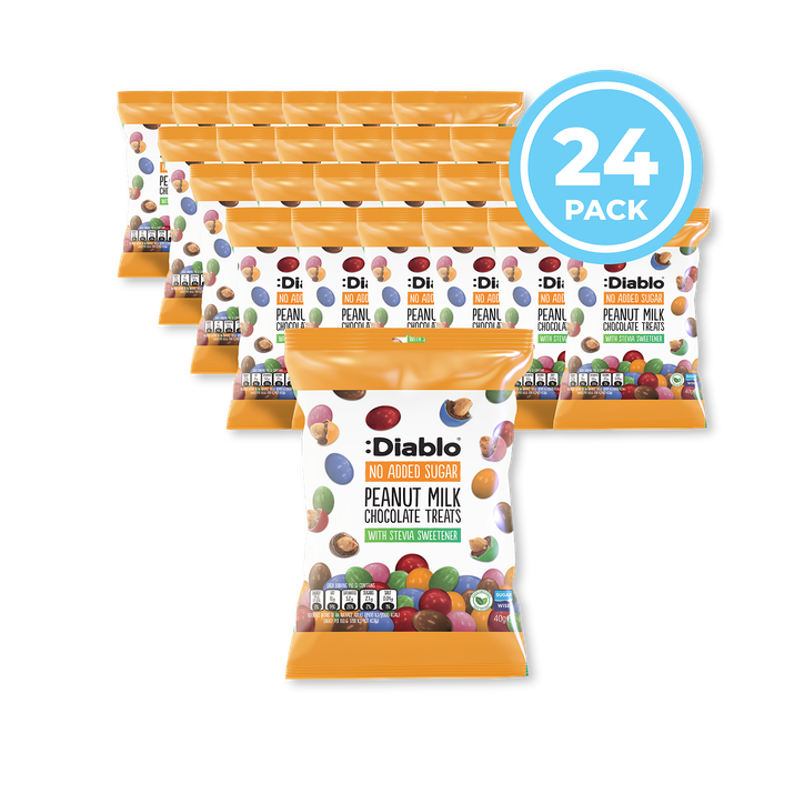 Diablo No Added Sugar Milk Chocolate Coated Peanut Treats 40g Pack of 24