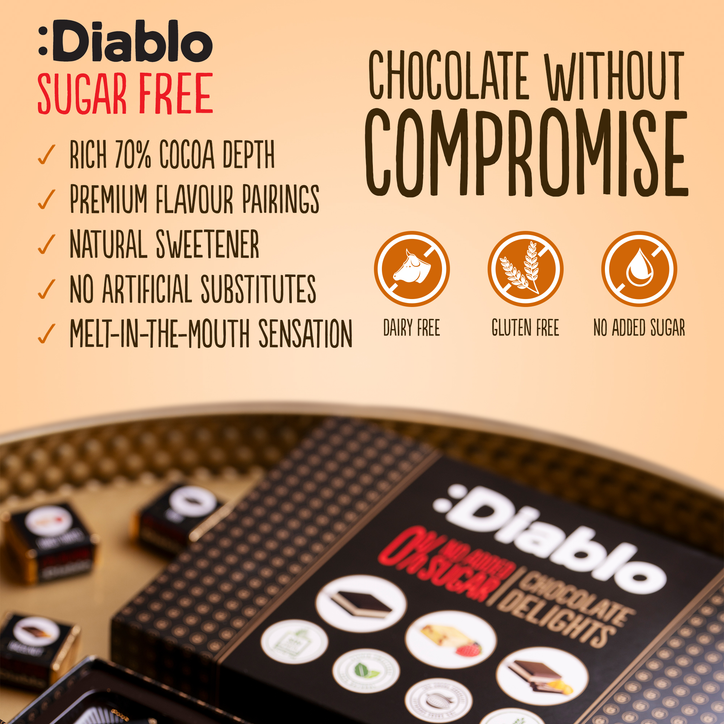 Diablo No Added Sugar Assorted Chocolate Delights Gift Box 115g Pack of 6 image 4