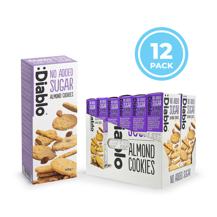 Diablo No Added Sugar Almond Cookies 145g Pack of 12
