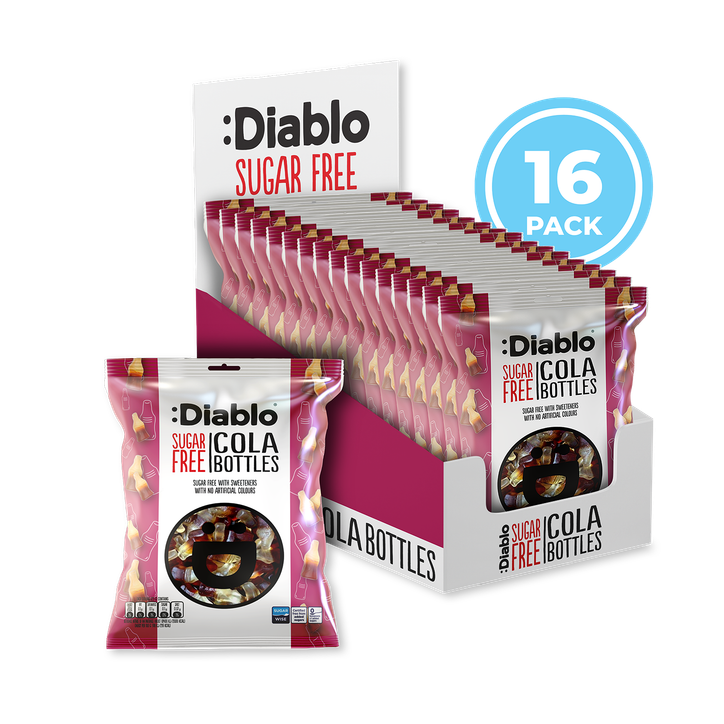 Diablo Sugar Free Cola Bottles 75g Pack of 16