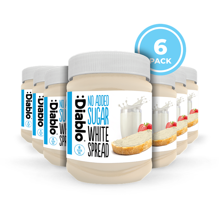 Diablo No Added Sugar White Chocolate Spread 350g Pack of 6