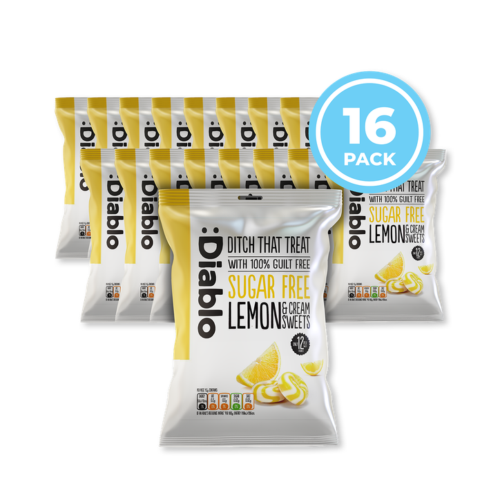 Diablo Sugar Free Lemon and Cream Sweets 75g Pack of 16