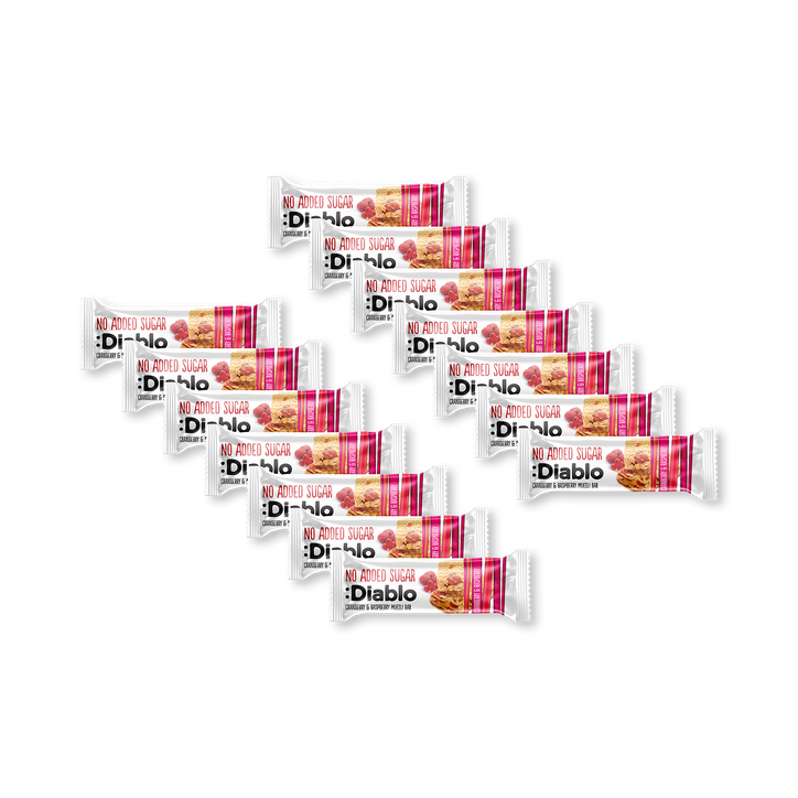 Diablo No Added Sugar Muesli Bar Cranberry and Raspberry 30g Pack of 14