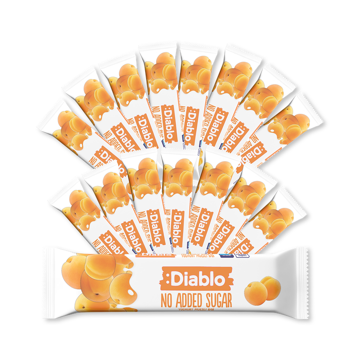Diablo No Added Sugar Yoghurt Coated Muesli Bar Apricot 30g Pack of 16