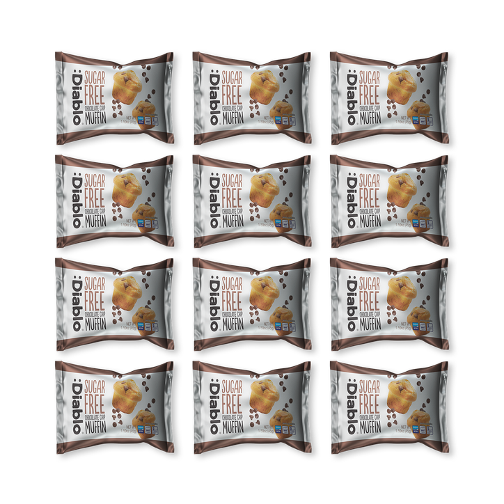 Diablo Sugar Free Chocolate Chip Muffin 45g Pack of 12