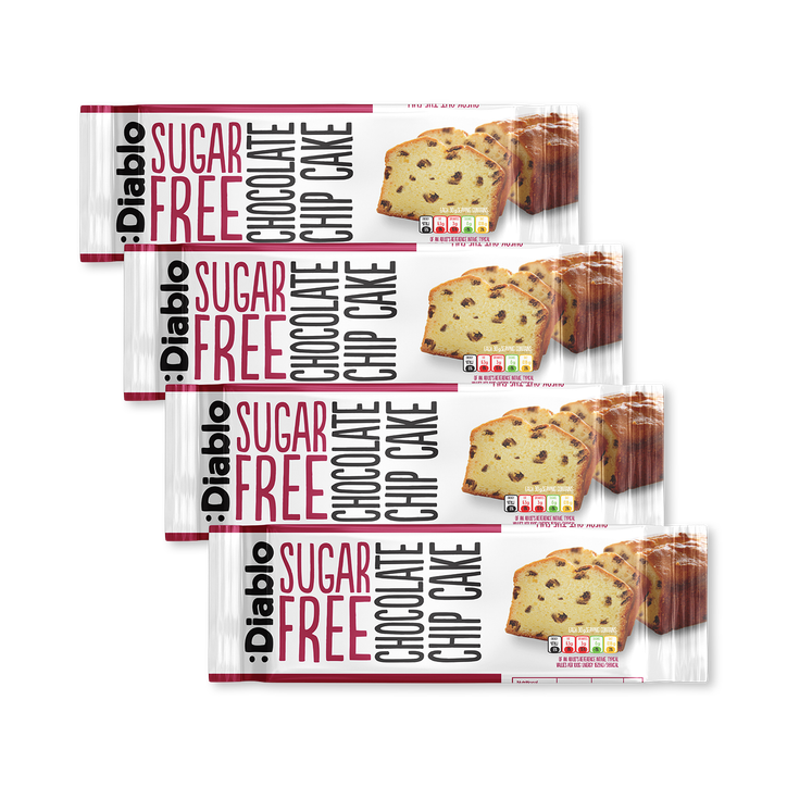 Diablo Sugar Free Chocolate Chip Cake 200g Pack of 4