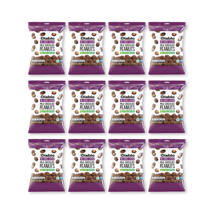 Diablo No Added Sugar Milk Chocolate Peanuts 40g Pack of 12