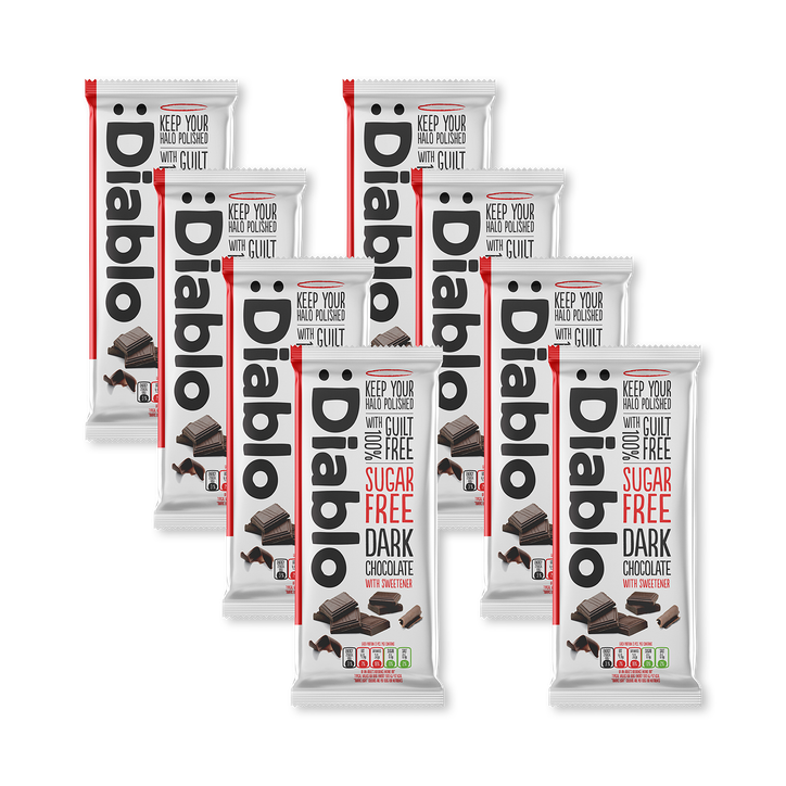 Diablo Sugar Free Dark Chocolate Bar 85g Pack of 8