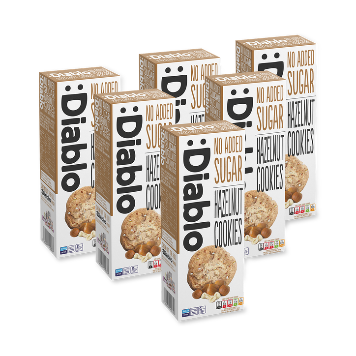 Diablo No Added Sugar Hazelnut Cookies 135g Pack of 6