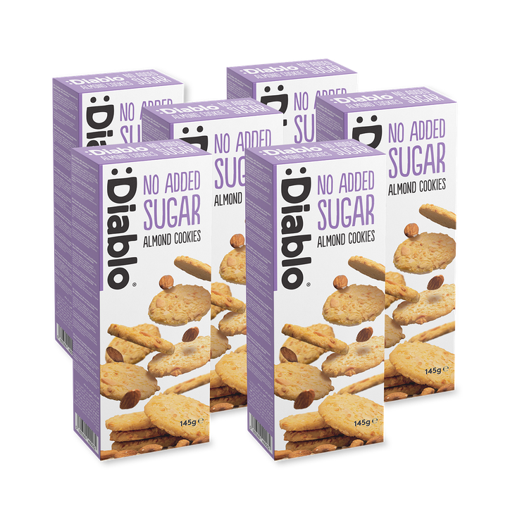 Diablo No Added Sugar Almond Cookies 145g Pack of 6