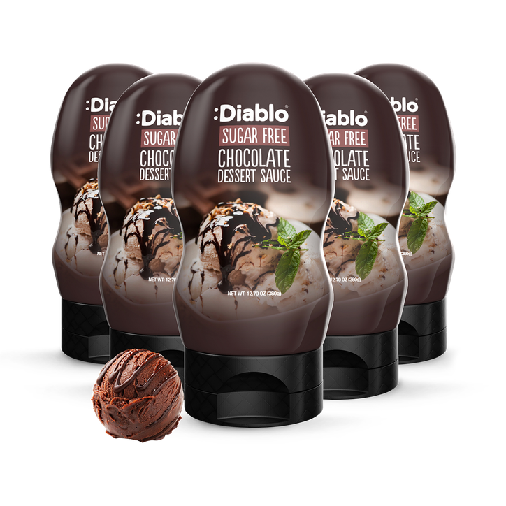 Diablo Sugar Free Chocolate Dessert Sauce 360g Pack of 5