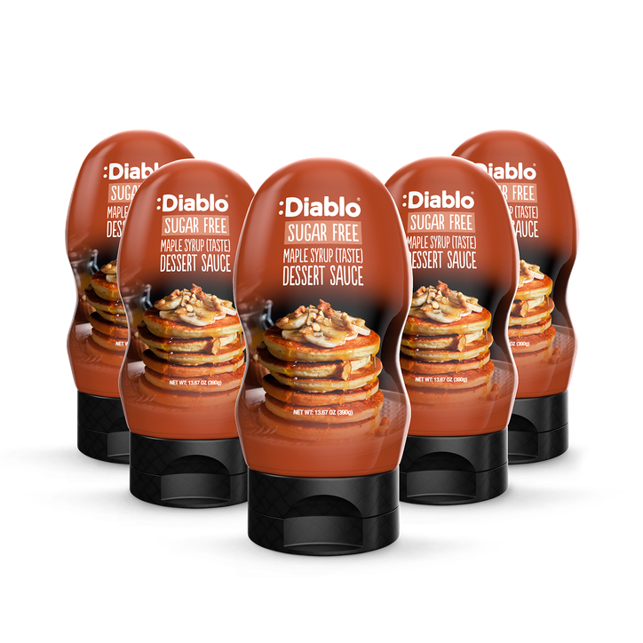Diablo Sugar Free Maple Syrup Style Dessert Sauce 390g Pack of 5