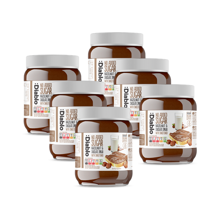 Diablo No Added Sugar Hazelnut Chocolate Spread 350g Pack of 6