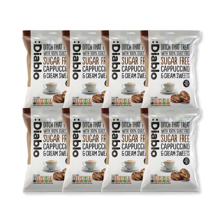 Diablo Sugar Free Cappuccino and Cream Sweets 75g Pack of 8