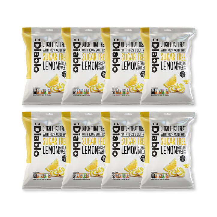 Diablo Sugar Free Lemon and Cream Sweets 75g Pack of 8