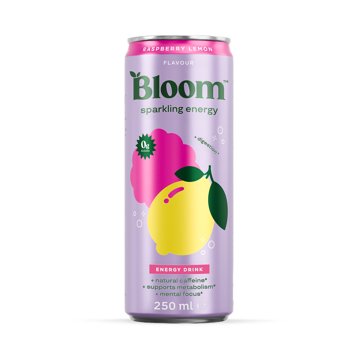Bloom Sparkling Energy Drink Raspberry Lemon 250 ml