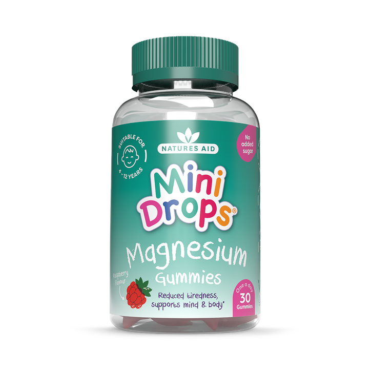 Natures Aid Mini Drops Magnesium Gummies Raspberry 30 Gummies