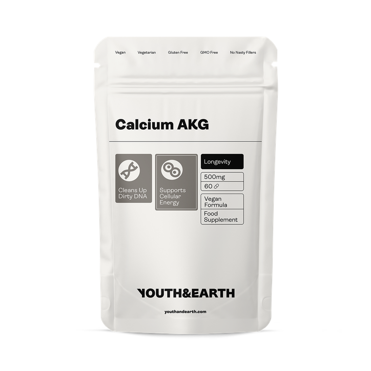 Youth and Earth Calcium Alpha Keto-Glutarate (AKG) 500mg x Capsules - 60 Capsules