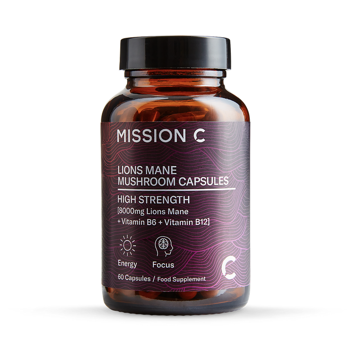 Mission C Lion’s Mane Capsules 8000mg with Vitamin B6 & B12 60 Vegan Capsules image 8