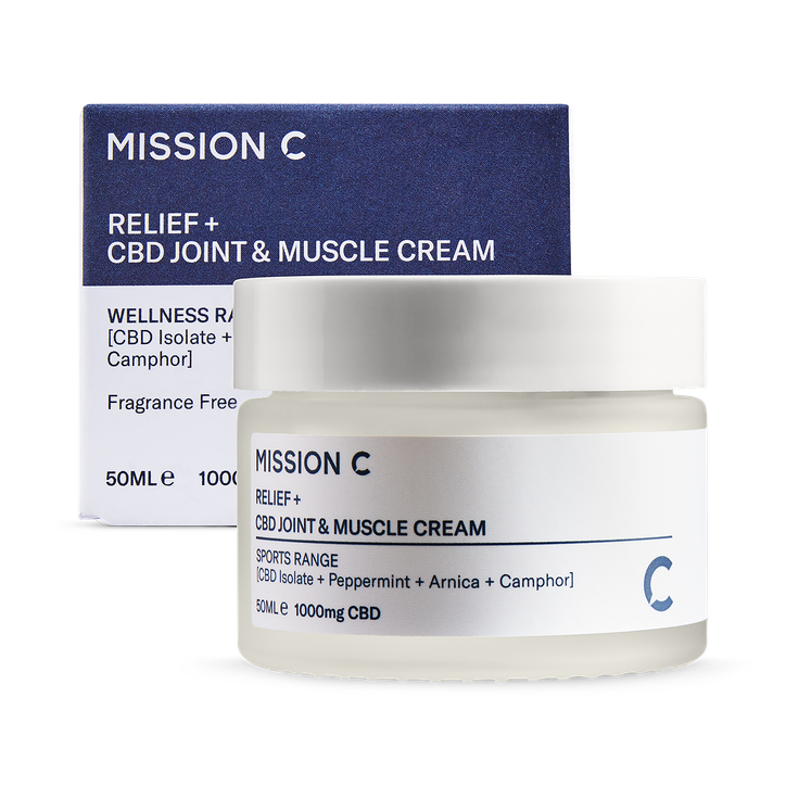 Mission C CBD Cream 1000mg infused with Peppermint, Arnica, and Camphor – for joints and muscles 50ml